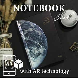 Notebook with AR: Planet Earth. 5x7,4 in, 112 pages. Eye of the Universe/Galaxy